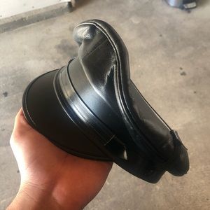 Leather Biker Cap